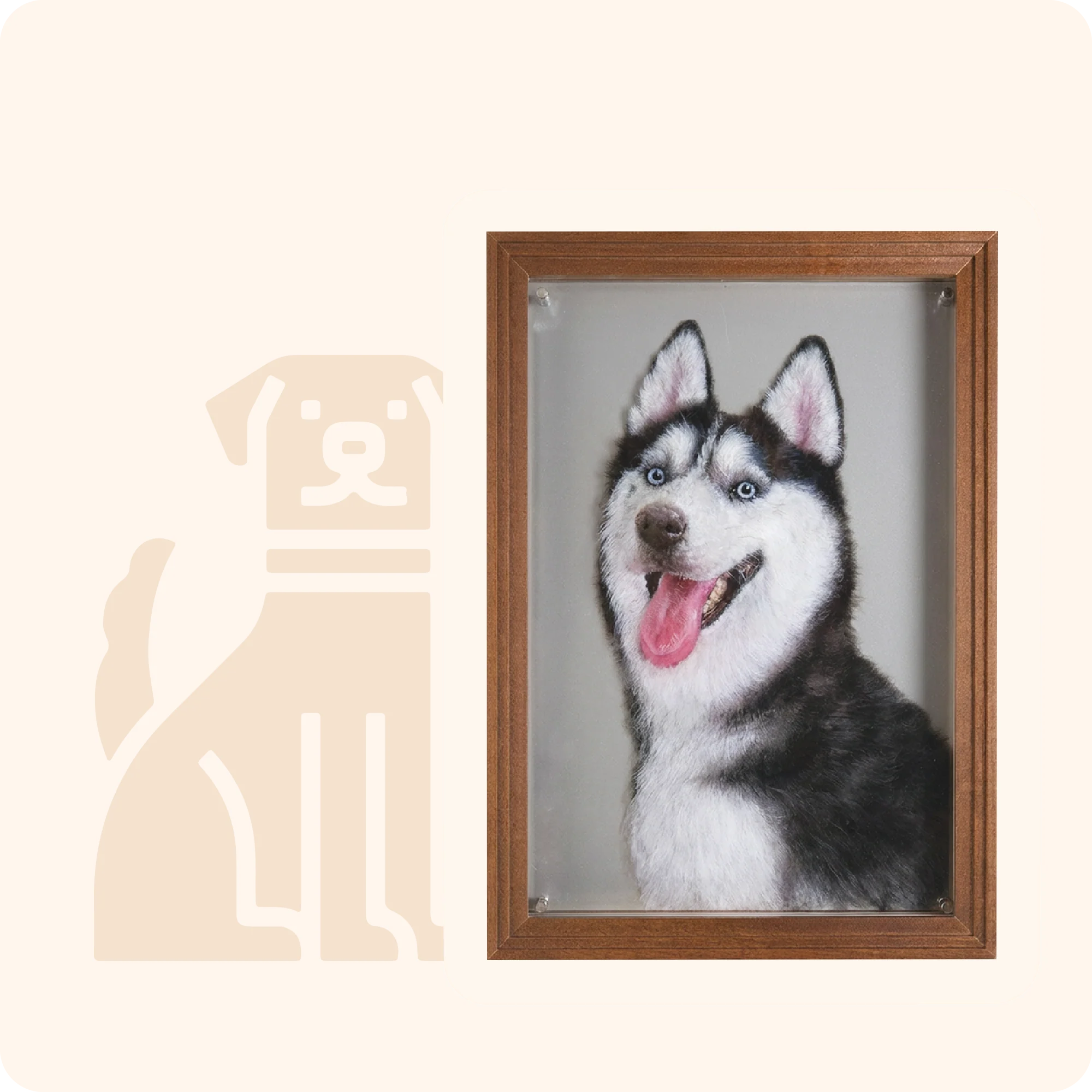 Custom hand-painted pet portraits for personalized pet wall art