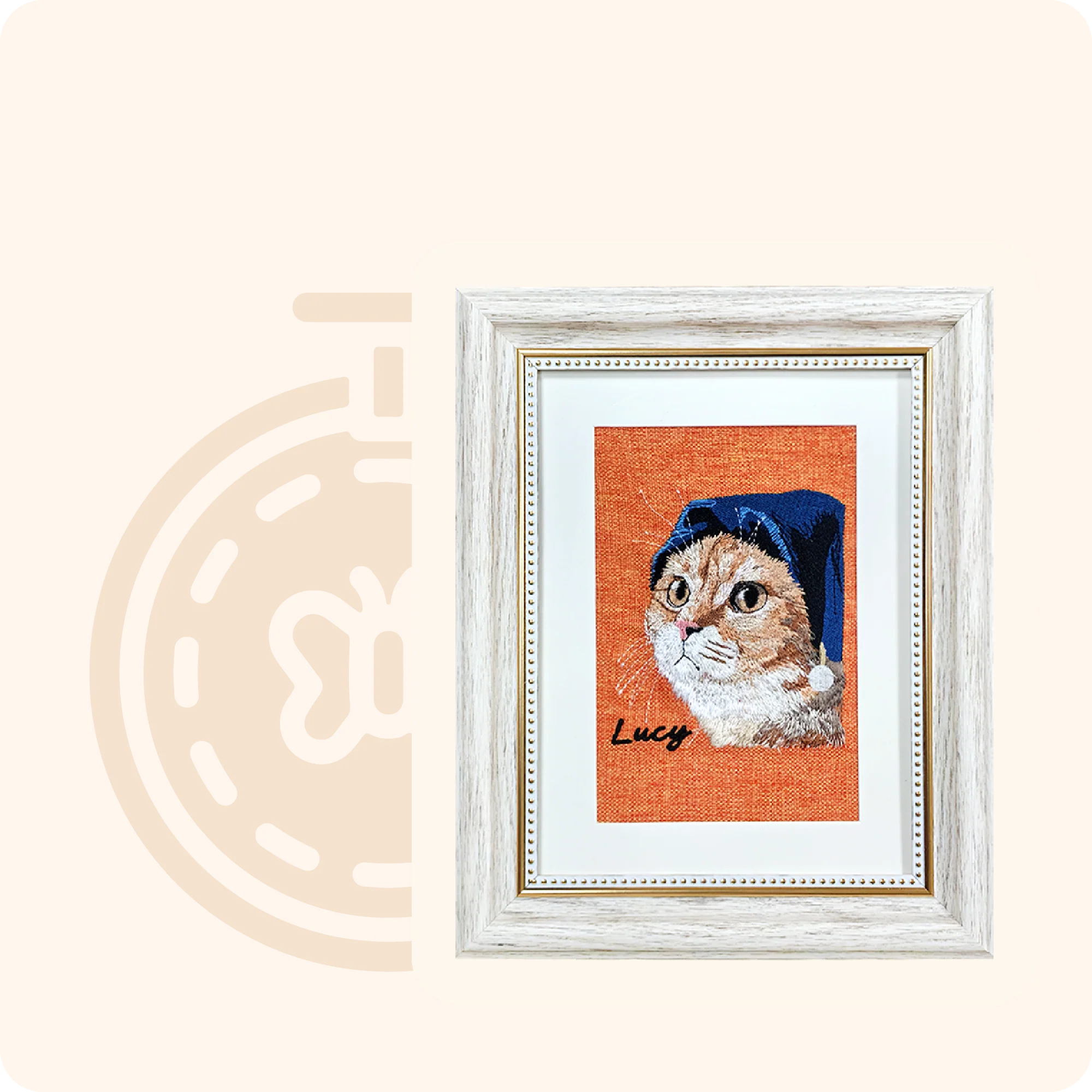Custom Pet Portrait Embroidery