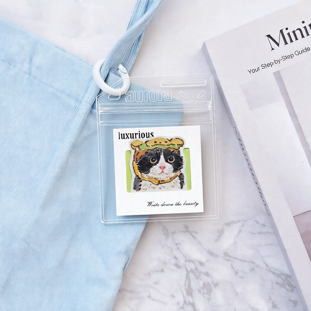 Personalized fun pet portrait keychain as a unique custom pet gift for pet owners