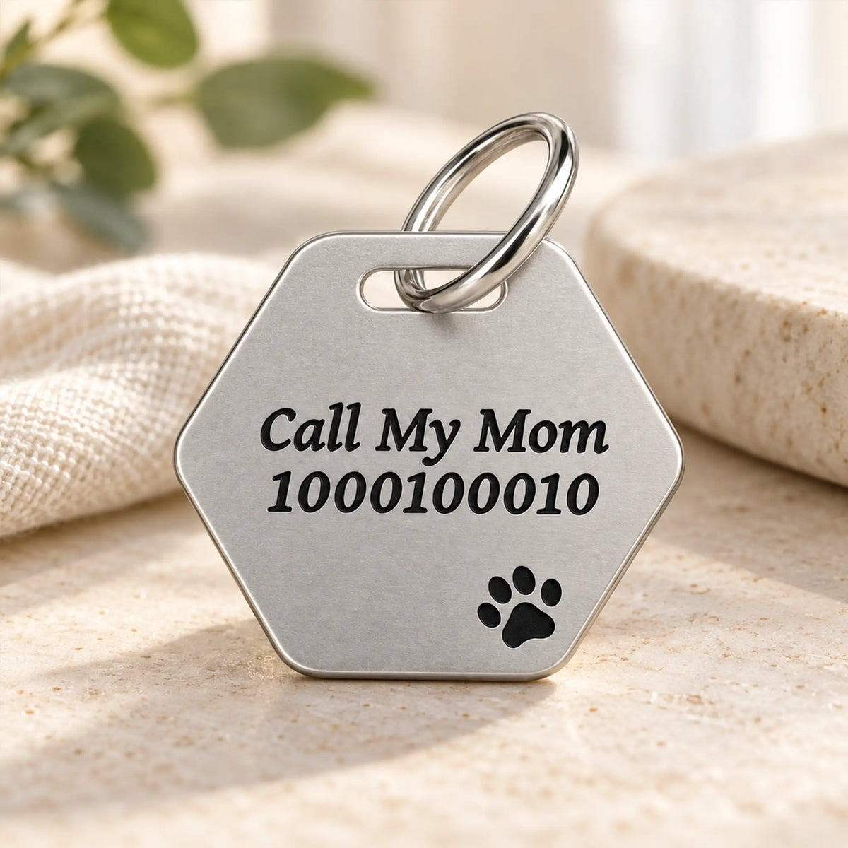 Dinner Time Personalized Dog ID Tag – Food Bowl Design