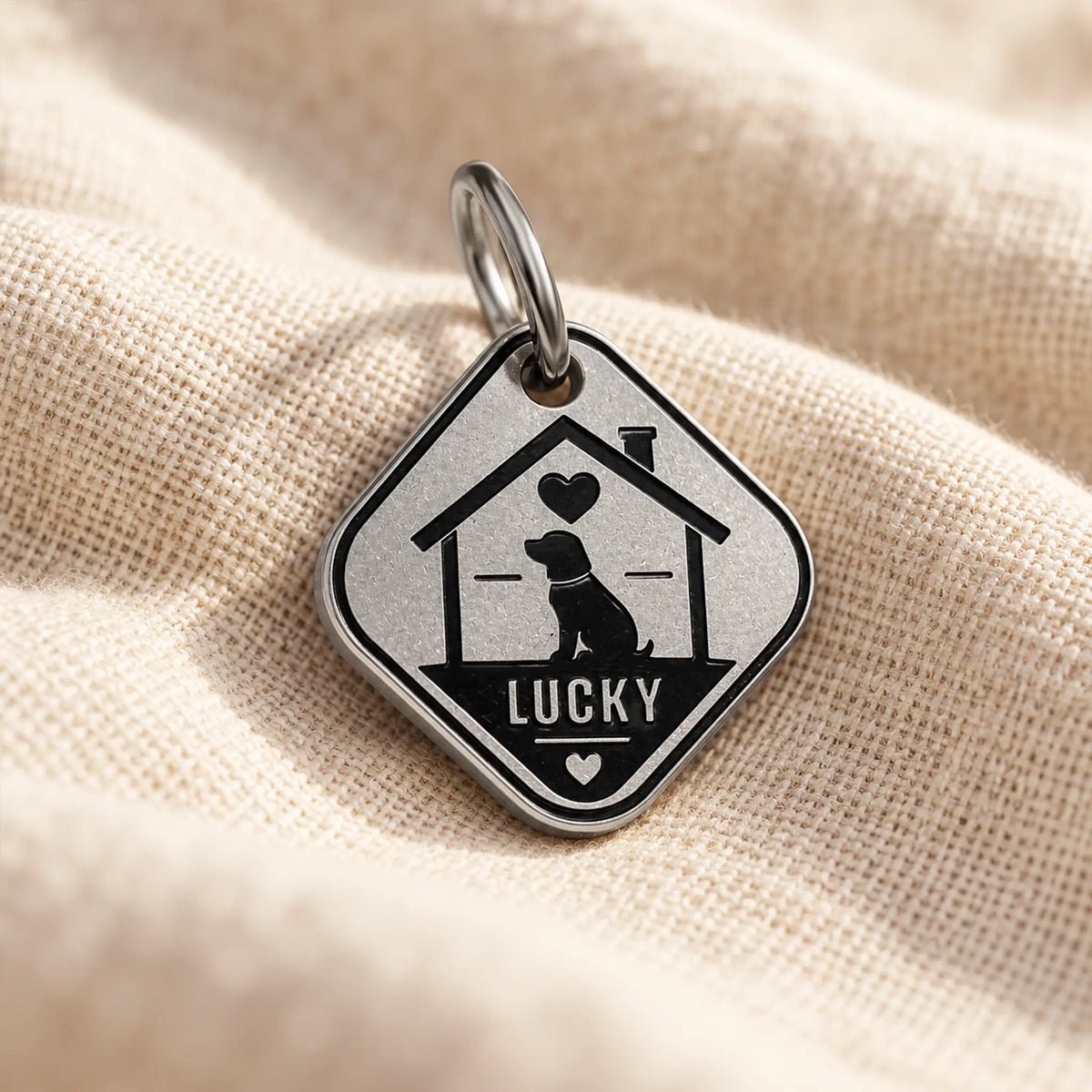 Forever Home Personalized Rescue Dog ID Tag – Stainless Steel