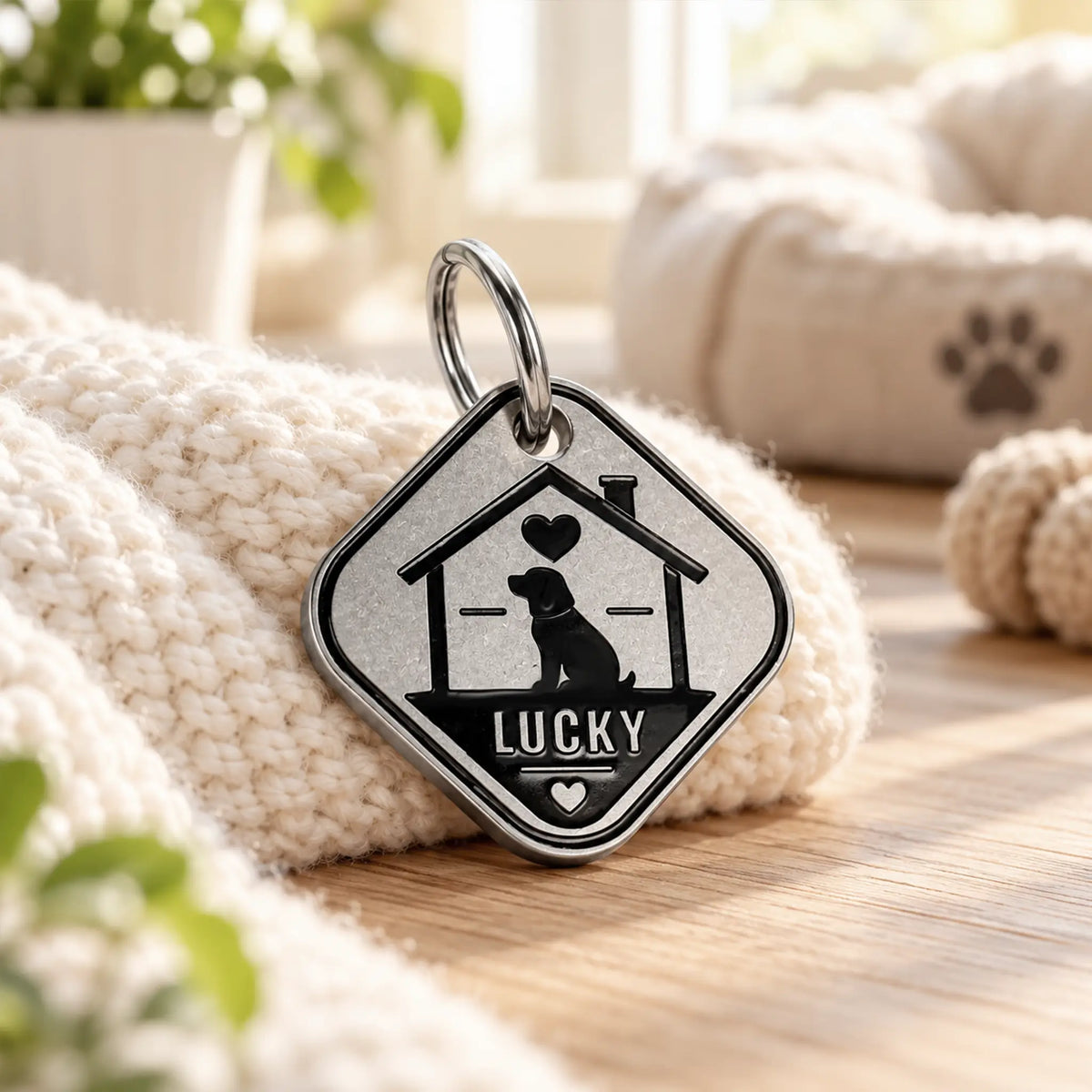 Forever Home Personalized Rescue Dog ID Tag – Stainless Steel