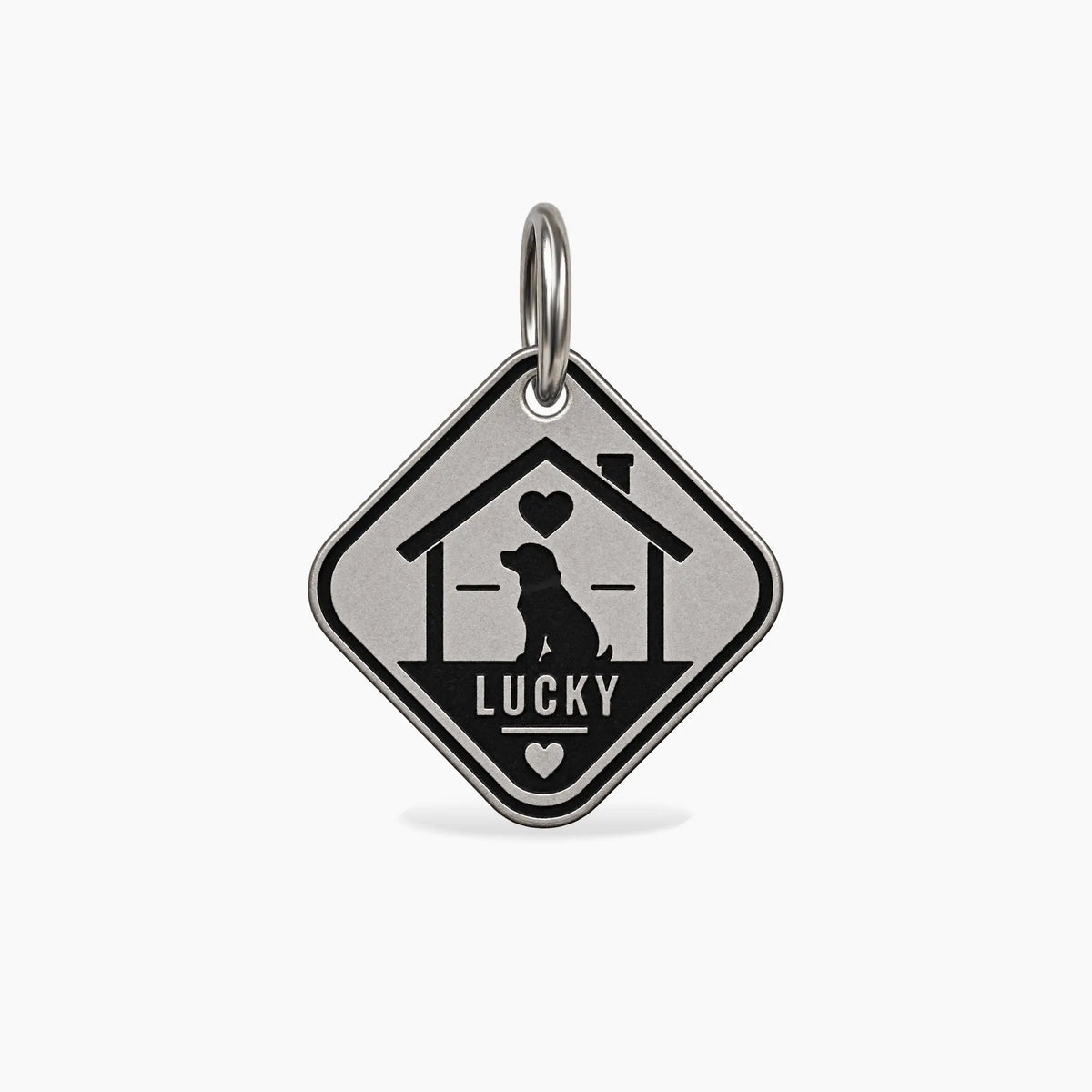 Forever Home Personalized Rescue Dog ID Tag – Stainless Steel