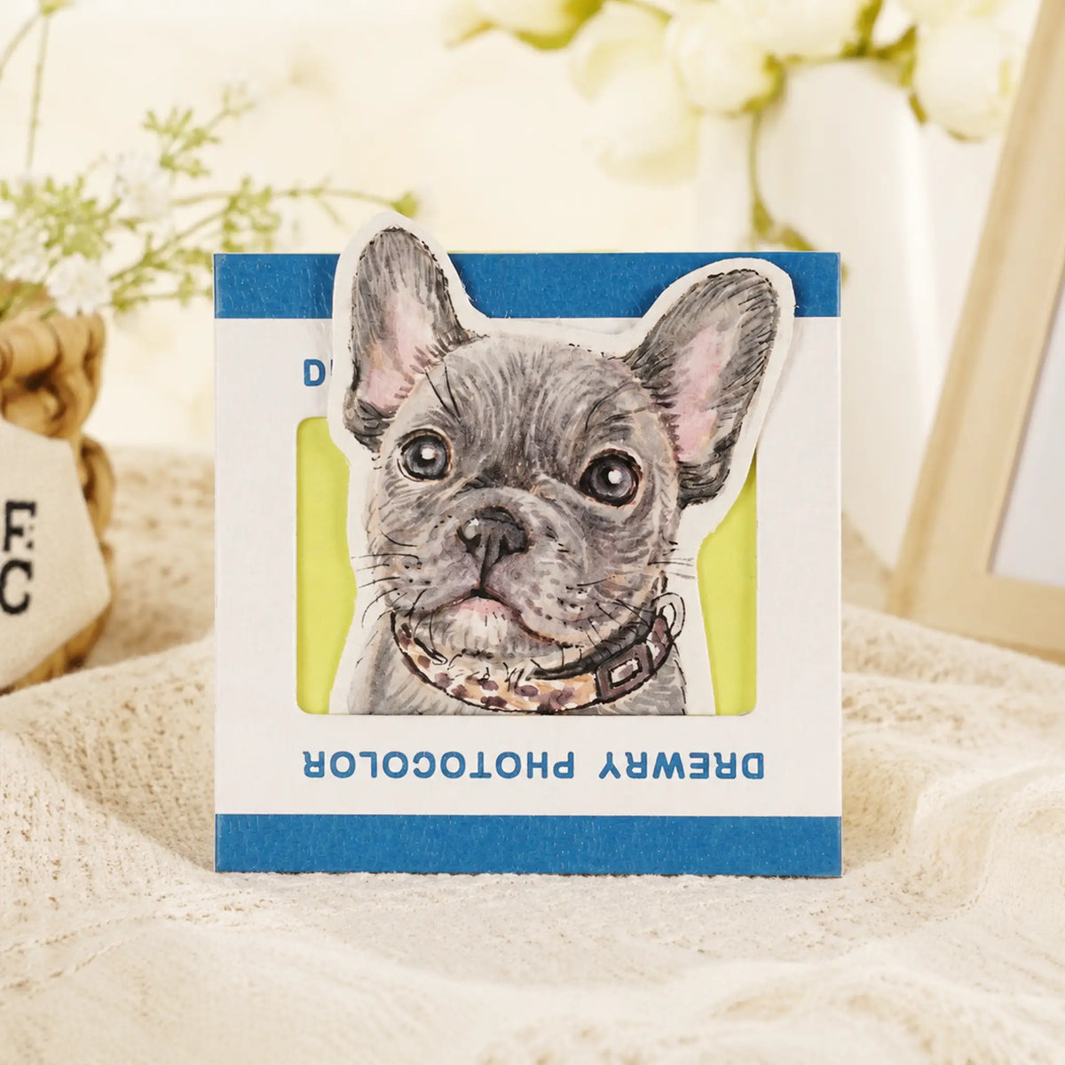 Custom Dog Portrait Keychain – Hand-Painted Watercolor Charm