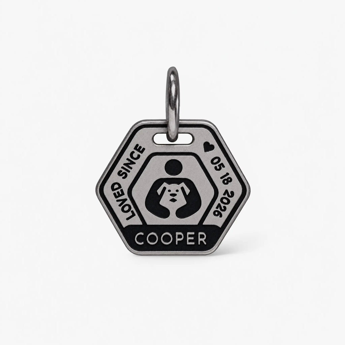 Loved Since Personalized Rescue Dog ID Tag – Stainless Steel
