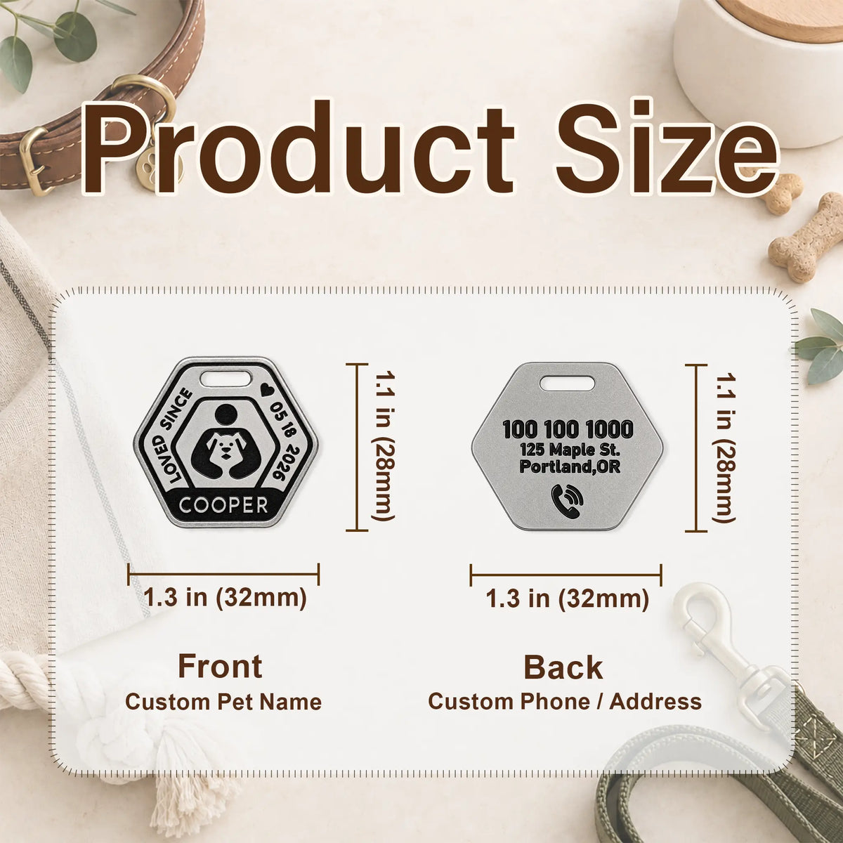 Loved Since Personalized Rescue Dog ID Tag – Stainless Steel