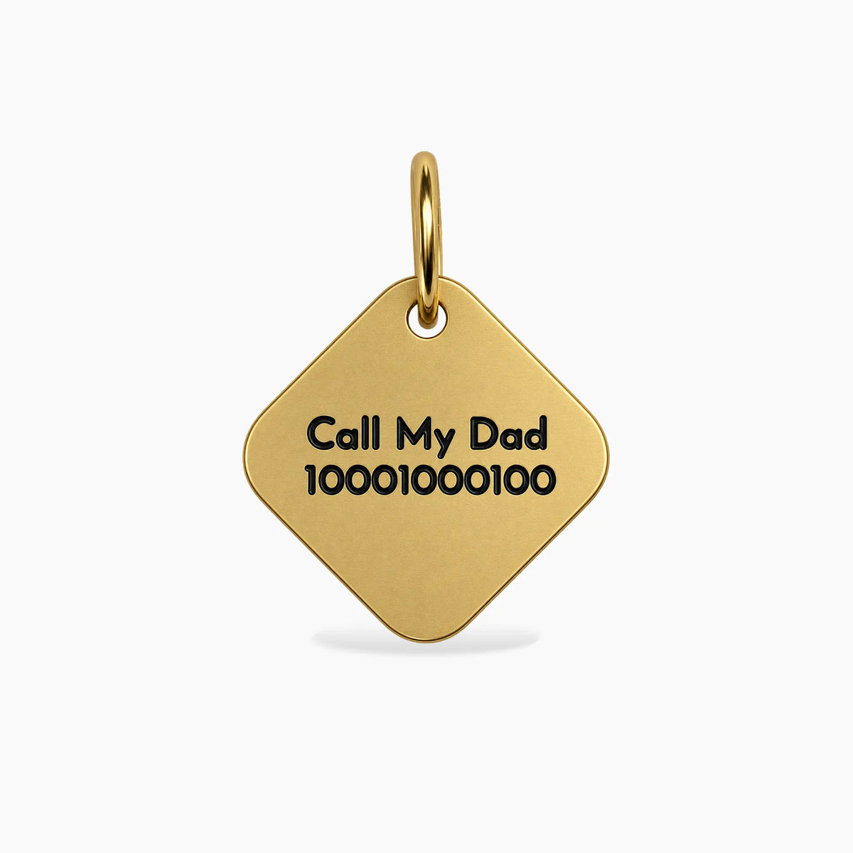 Mountain Trail Personalized Dog ID Tag – Gold-Tone Stainless Steel