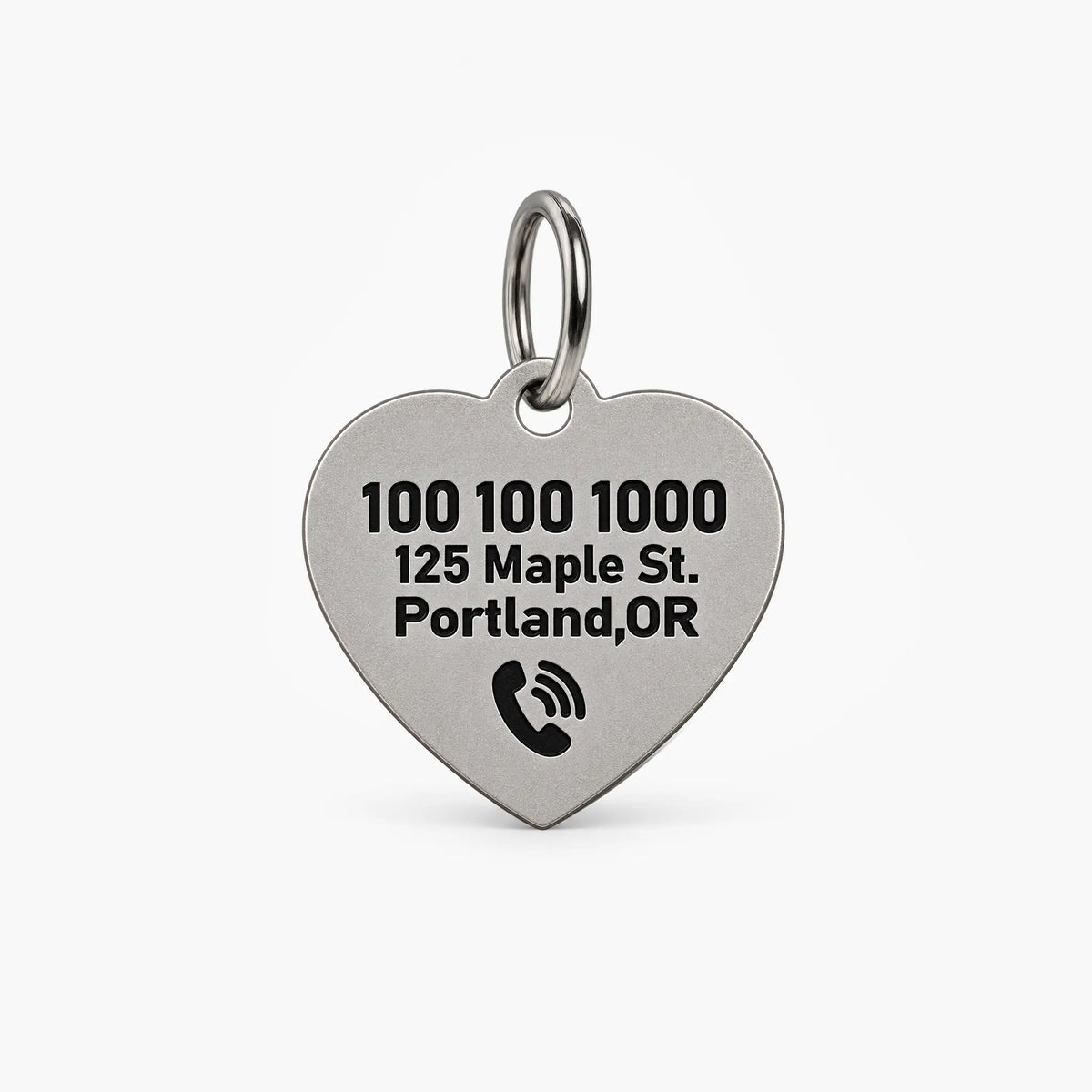 Paw in Hand Personalized Heart Dog ID Tag – Stainless Steel