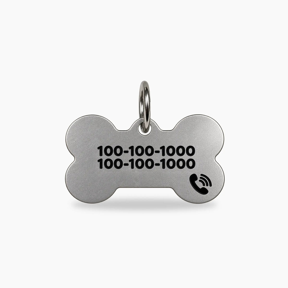 Pawprint Bone Personalized Dog ID Tag – Silver-Tone Stainless Steel
