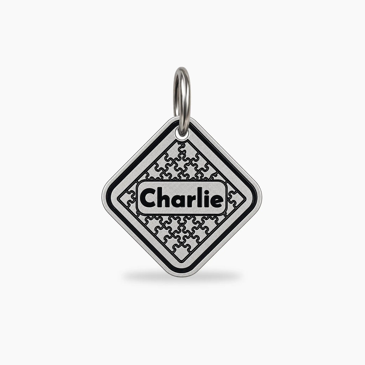 Perfect Fit Personalized Dog ID Tag – Jigsaw Puzzle Design