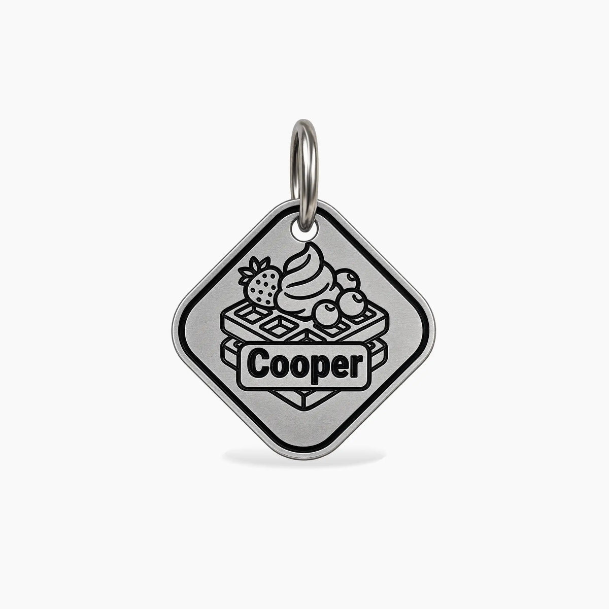 Sweet Treat Personalized Dog ID Tag – Silver-Tone Stainless Steel